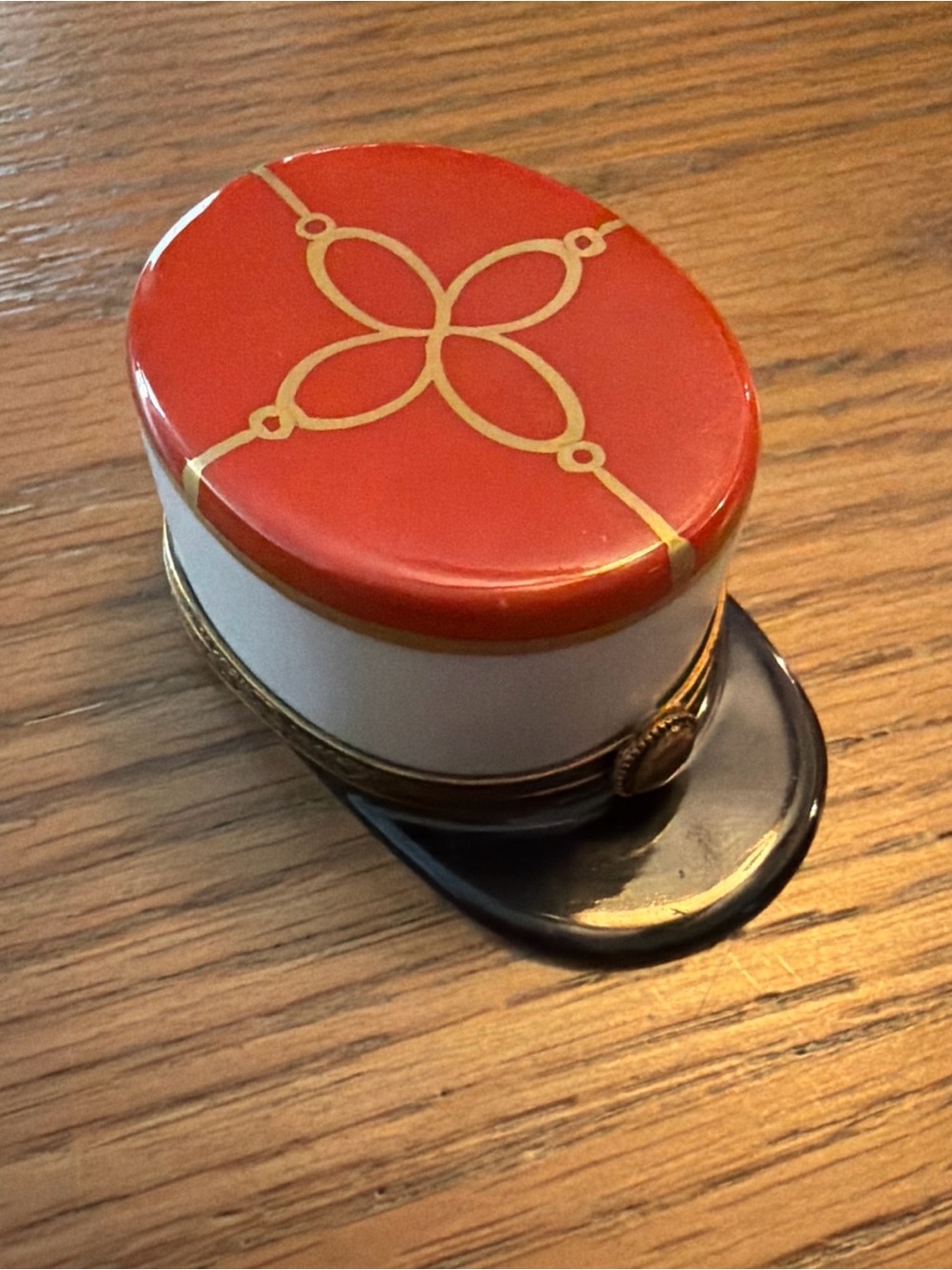 Limoges Hinged Box Hat Mini Porcelain